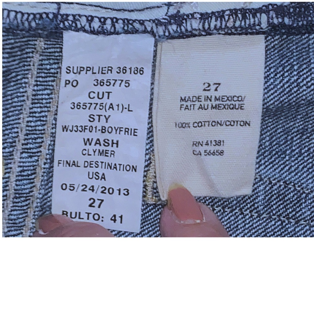 RALPH LAUREN Distressed Floral Patchwork Jean Shorts Denim Supply Boyfriend 27w - Picture 13 of 14